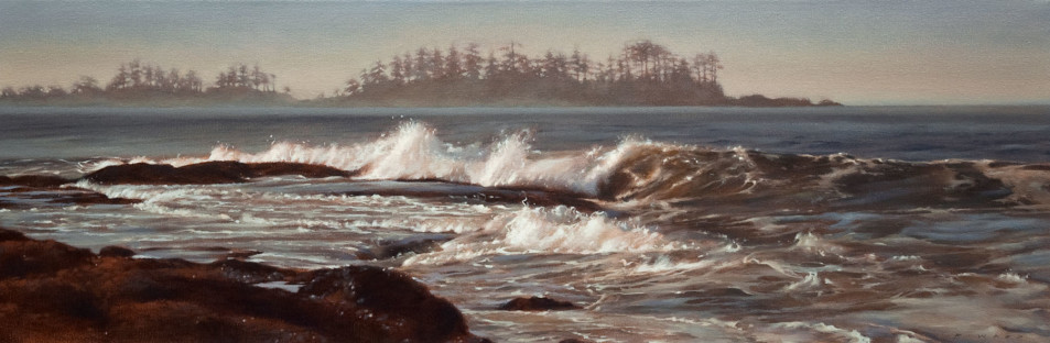 SOLD "Ebb and Flow," by Ray Ward 10 x 30 - oil $1350 Unframed $1650 Custom framed