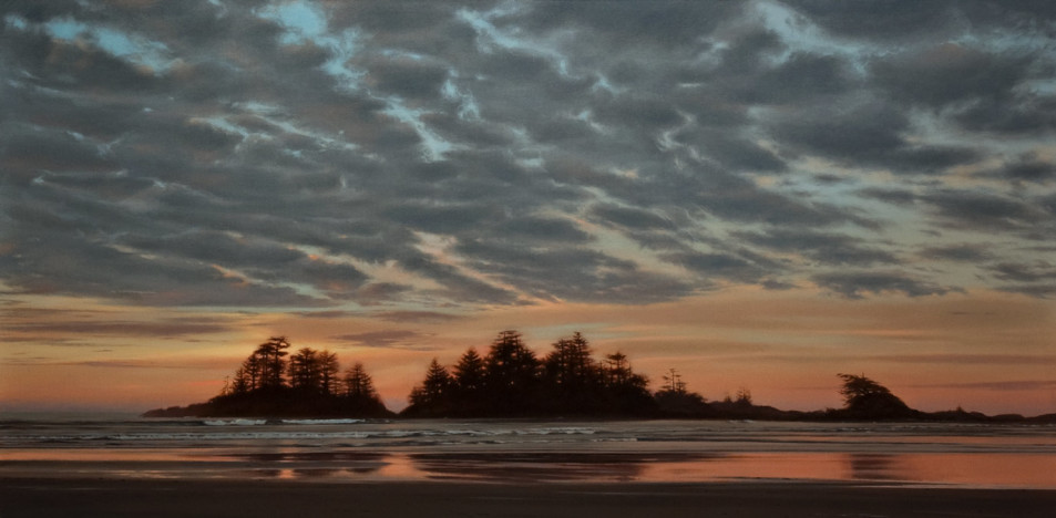 SOLD "Frank Island Sky," by Ray Ward 24 x 48 - oil $3360 Unframed $3980 Custom framed