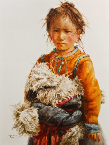 SOLD "Little Nima," by Donna Zhang 36 x 48 - oil $9500 Unframed