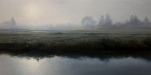 SOLD "North Alouette - Tonal Study," by Renato Muccillo 12 x 24 - oil on canvas $3050 in show frame
