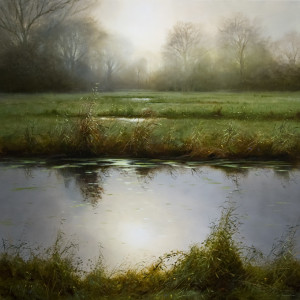 SOLD "October Diffusion," by Renato Muccillo 30 x 30 - oil on canvas $6350 in show frame