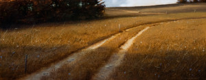 SOLD "Plateau," by Renato Muccillo 4 1/2 x 11 1/2 - oil on mounted panel $1340 in show frame