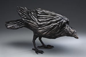 "Raven II," by Nicola Prinsen 12" (H) x 24" (L) - bronze Edition of 15 $5600