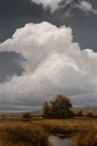 SOLD "Rising Anvil II (Study)," by Renato Muccillo 16 x 24 - oil on mounted panel $3480 in show frame