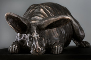 "Wary Wabbit," by Nicola Prinsen 28" (L) x 7" (H) - bronze Edition of 5 $5800