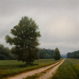 SOLD "Westward Dyke - Ford Road," by Renato Muccillo 12 x 12 - oil on mounted panel $2350 in show frame