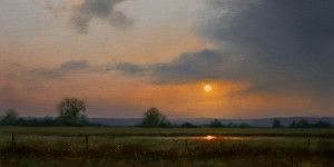 SOLD "Woolridge Field I," by Renato Muccillo 5 x 10 - oil on mounted panel $1370 in show frame