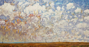 SOLD "Afternoon Poles," by Steve Coffey 16 x 30 - oil $2025 Unframed