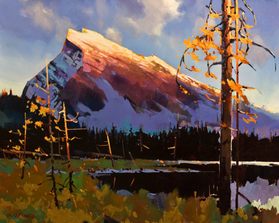 SOLD "Mt. Rundle," by Michael O'Toole 24 x 30 - acrylic $2780 Unframed $3400 Custom framed