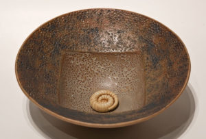 SOLD Vessel (LR-143) by Laurie Rolland hand-built ceramic - 10" (W) $160