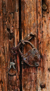 SOLD "Access Denied," by Alan Wylie 8 1/4 x 14 3/4 - acrylic $1725 in show frame $1490 Unframed