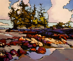 SOLD "Chesterman Beach," by Mike Svob 20 x 24 - acrylic $3060 in show frame $2650 Unframed