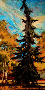 SOLD "I Feel Tall," by David Langevin 5 x 10 - acrylic $380 Unframed $520 in show frame