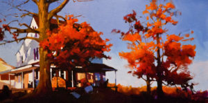 SOLD "Late Afternoon," by Mike Svob 15 x 30 - acrylic $2860 in show frame $2475 Unframed
