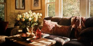 SOLD "Morning Light," by Alan Wylie 18 x 36 - oil $7950 in show frame $7110 Unframed
