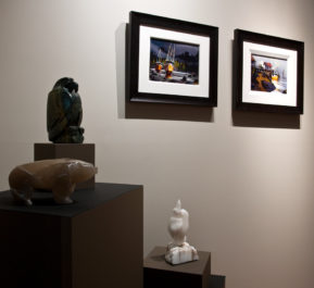 sculpture by Marilyn Armitage, paintings by Michael O'Toole