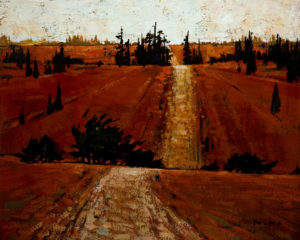 SOLD "Rural Autumn," by Min Ma 8 x 10 - acrylic $670 Unframed $835 in show frame