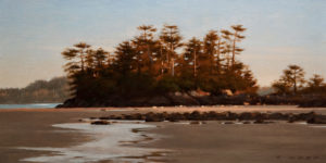 SOLD "Warm Evening Light," by Ray Ward 6 x 12 - oil $660 Unframed $835 in show frame