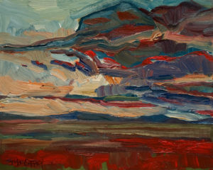 SOLD "West Toward Foothills," by Steve Coffey 8 x 10 - oil $630 Unframed $790 in show frame