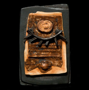 SOLD "Letter to Athena" (LR-094), by Laurie Rolland hand-built ceramic - 6" (W) x 9 1/2" (H) $125