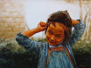  SOLD
"Ai Mei," by Donna Zhang
30 x 40 – oil
$6750 Framed