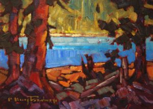  SOLD
"Azure Lake # 1," by Phil Buytendorp
5 x 7 – oil
$490 Framed