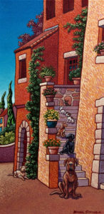 SOLD "Basking in the Sunshine," by Michael Stockdale 10 x 20 - acrylic $645 Unframed $770 in show frame