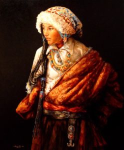  SOLD
"Beautifully Dressed," by Donna Zhang
30 x 36 – oil
$7200 Custom framed