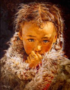  SOLD
"Bundled in Fur," by Donna Zhang
24 x 30 – oil