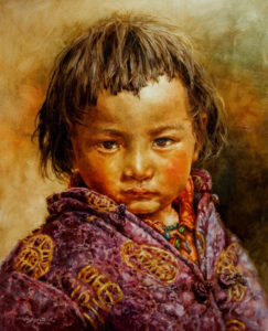  SOLD
"Child of Fortune," by Donna Zhang
24 x 30 – oil
$5200 Custom framed
$5140 with standard frame