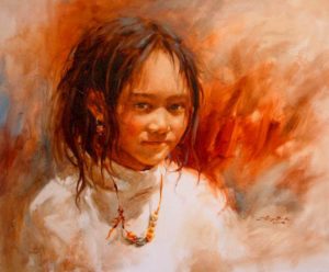  SOLD
"Child of Light," by Donna Zhang
20 x 24 – oil