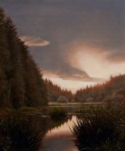 SOLD "Cottle Lake Sky," by Ray Ward 10 x 12 - oil $810 Unframed $1020 in show frame