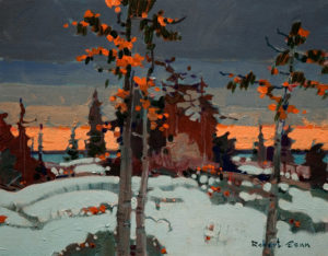 SOLD "Evening, Treaty Island, Lake of the Woods," by Robert Genn 11 x 14 - acrylic $4000 Unframed