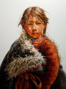 SOLD "Feeling the Sun," by Donna Zhang 36 x 48 - oil $9300 Unframed