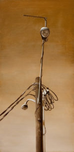 SOLD "Guardian," by Renato Muccillo 15 x 30 - oil on birch panel $3200 with show frame
