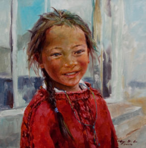  SOLD
"Happy at Home," by Donna Zhang
16 x 16 – oil