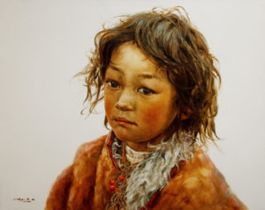  SOLD
"Innocent Glance," by Donna Zhang
24 x 30 – oil
$5200 Custom framed
$5140 with standard frame