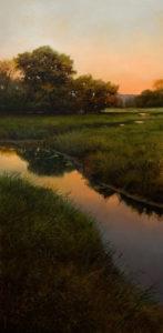 SOLD "Little Grove," by Renato Muccillo 15 x 30 - oil on panel $3600 with show frame