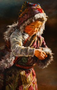  SOLD
"Mama's Little Treasure," by Donna Zhang
30 x 48 – oil
$7950 Unframed