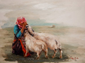  SOLD
"Nuzzling," by Donna Zhang
9 x 12 – oil
$1075 Framed
