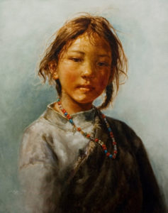  SOLD
"Plateau Princess," by Donna Zhang
24 x 30 – oil
$5200 Custom framed
$5140 with standard frame