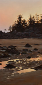 SOLD "Reflections of a Copper Sky," by Ray Ward 12 x 24 - oil $1300 Unframed
