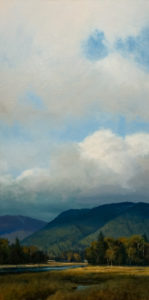 SOLD "Vales of Blue," by Renato Muccillo 18 x 36 - oil on canvas $3940 with show frame