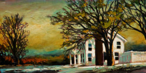 SOLD "White House Study," by David Langevin 6 x 12 - oil $665 Framed