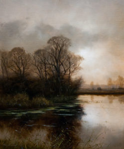 SOLD "Winter - Grant Narrows," by Renato Muccillo 10 x 12 - oil $1750 in show frame
