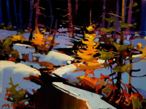 SOLD "Cariboo Creek Near Clinton," by Michael O'Toole 9 x 12 - acrylic $600 Unframed $795 with Show frame