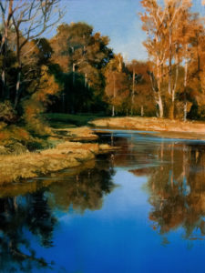 SOLD "Cerulean Pool - Sulina Park Headwaters," by Renato Muccillo 6 x 8 - oil $1100 Framed