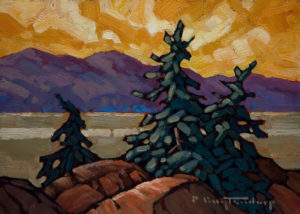 SOLD "Far Shore," by Phil Buytendorp 5 x 7 - oil $565 Framed $415 Unframed