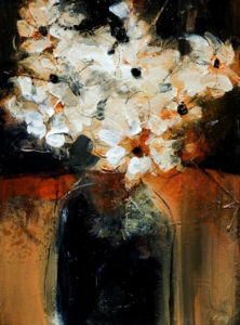 SOLD "Flowers From the Night Garden," by Susan Flaig 9 x 12 - acrylic/graphite $440 Unframed $615 with Show frame