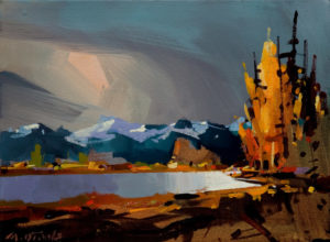 SOLD "Fraser Valley Storm," by Michael O'Toole 9 x 12 - acrylic $600 Unframed $795 with Show frame
